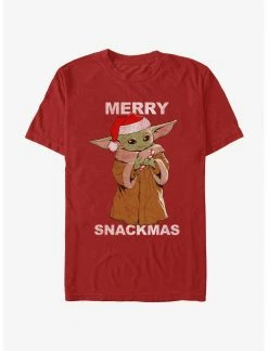 HER Star Wars The Mandalorian Grogu Merry Snackmas T-Shirt