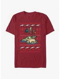 HER Star Wars The Mandalorian Grogu Gifts Ugly Christmas T-Shirt