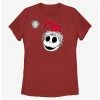 HER Disney The Nightmare Before Christmas Santa Hat Jack Womens T-Shirt
