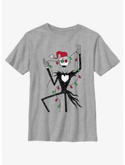 HER Disney The Nightmare Before Christmas Santa Jack Christmas Lights Youth T-Shirt
