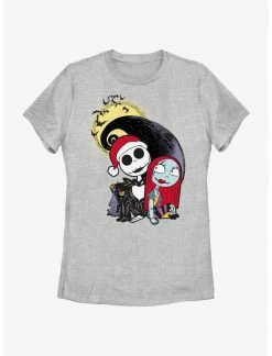 HER Disney The Nightmare Before Christmas Santa Jack And Sally Womens T-Shirt