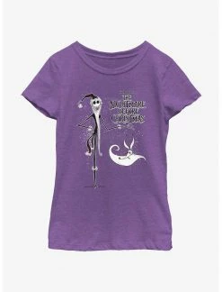 HER Disney The Nightmare Before Christmas Santa Jack And Zero Youth Girls T-Shirt