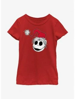 HER Disney The Nightmare Before Christmas Santa Hat Jack Youth Girls T-Shirt