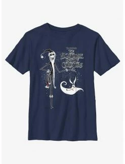 HER Disney The Nightmare Before Christmas Santa Jack And Zero Youth Youth T-Shirt