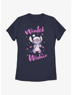 HER Disney Lilo & Stitch Angel Winter Wishes Womens T-Shirt