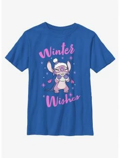 HER Disney Lilo & Stitch Angel Winter Wishes Youth T-Shirt